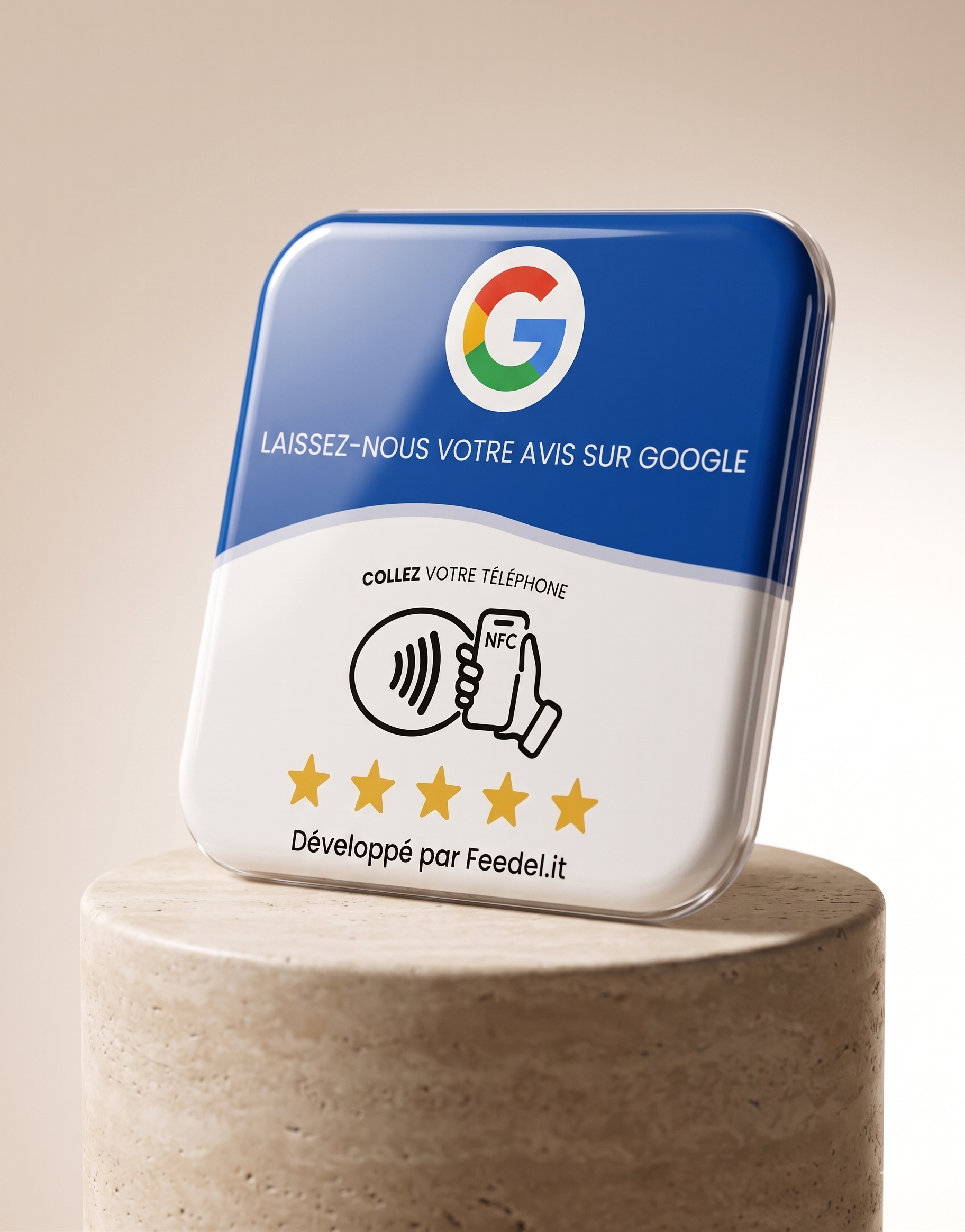 Plaque Avis Google — NFC — vue 2