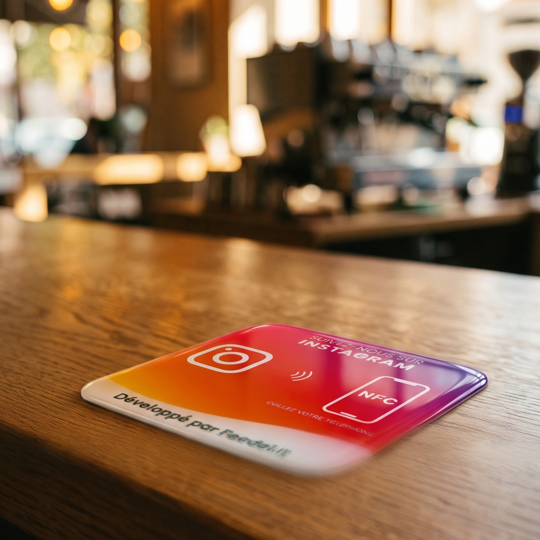 Plaque Instagram — NFC — vue 2